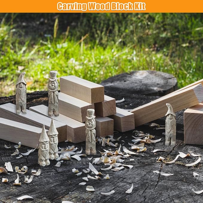 16PCS Basswood Carving Blocks 6 x 1.5 x 1.5 Inch Whittling Wood Blocks Wooden
