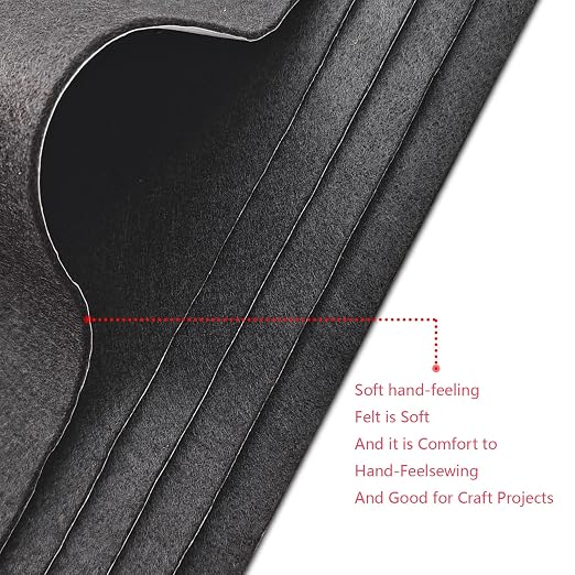 Jtnohx Self Adhesive Felt Sheets, 12 Pieces Felt Fabric