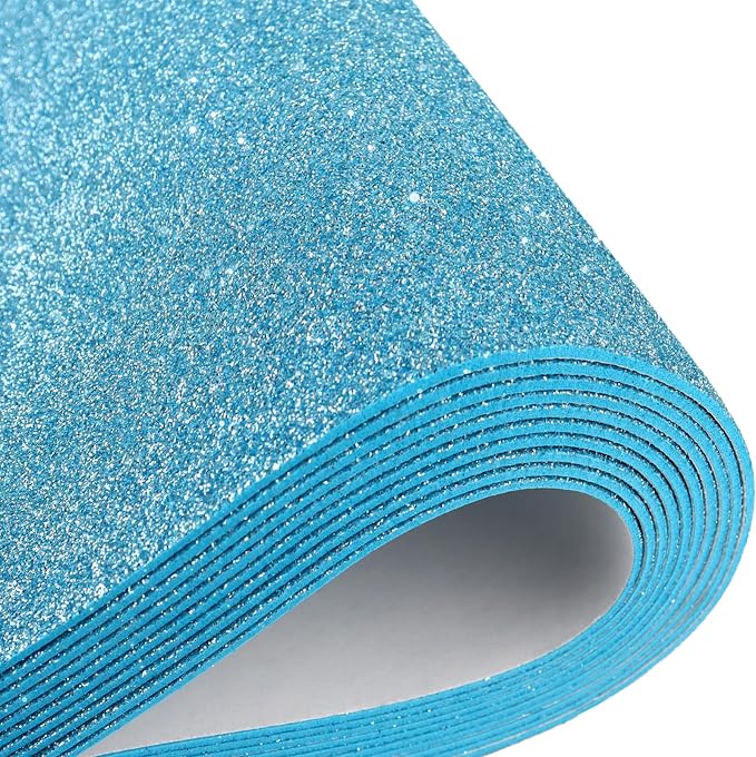 10 Sheets Glitter Paper Sheet for Crafts, A4 Cardstock Self-adhesive Paper for