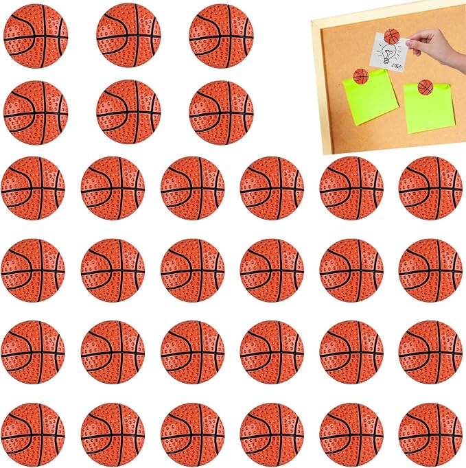 35 Pack Sport Ball Push Pins Basketball Thumb Tacks Mini Cute Basketball