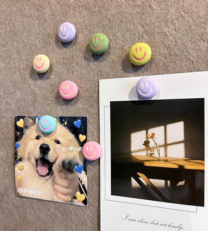 Smiley Face Decorative Push Pins, Cute Bulletin Board Push Pins, Thumbtacks