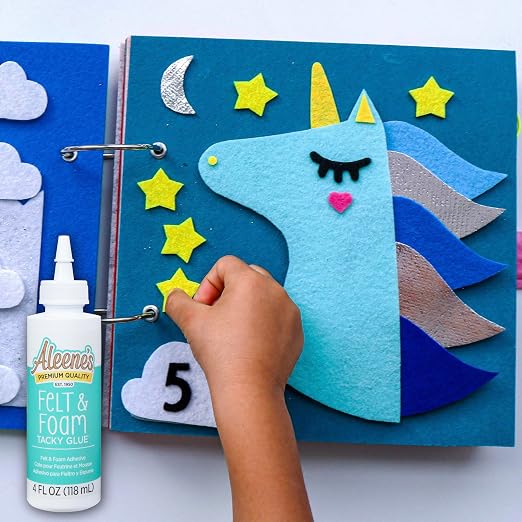 Aleene's Felt and Foam Glue, Strong Bond Tacky Glue, Felt and Fabric, 4 lf oz