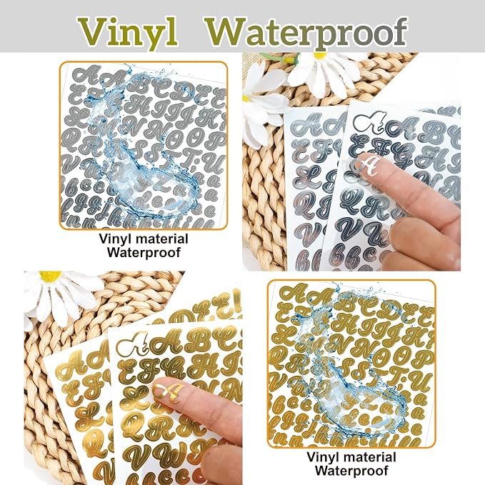3040Pcs 20 Sheets Small Letter Number Stickers, 0.5inch Self-Adhesive Vinyl