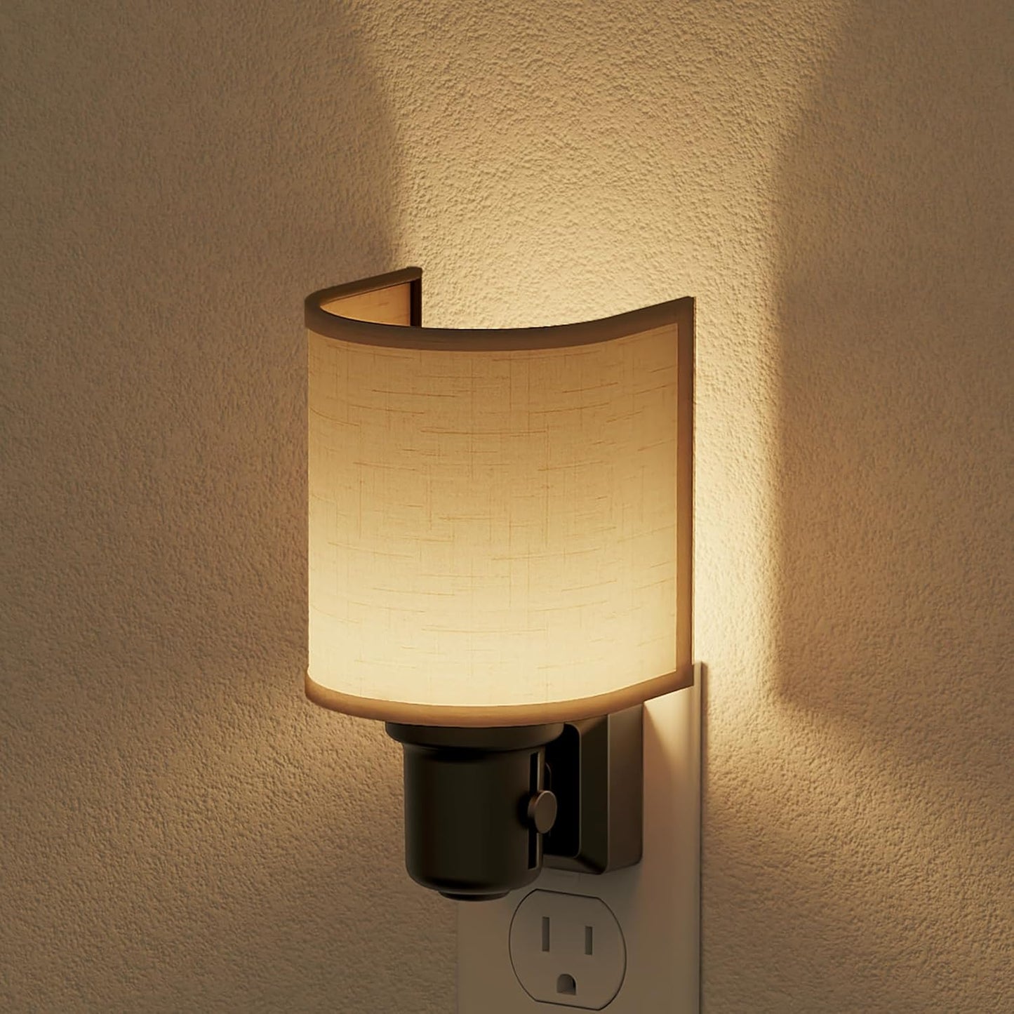 JandCase Night Lights Plug into Wall, LED Night Light Dimmable, Nightlight with Auto On Off Light Sensor, Warm White 3000K Night Lights, 0-100LM Brightness for Hallway Bathroom Bedroom Kitchen