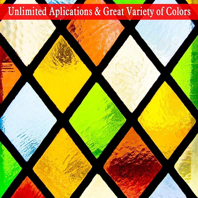 Outus 104 Pcs Colored Cellophane Sheets Cellophane Wrapping Paper