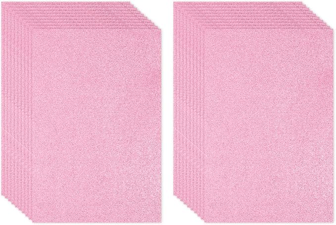 PATIKIL Pink Shiny EVA Glitter Foam Sheet 11 x 8 Inch 2mm Thick