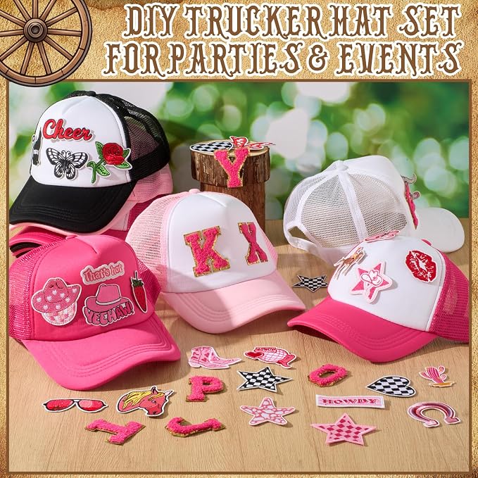 Hercicy DIY Trucker Hats Kit, 12 Pack Sublimation Blank Baseball Caps