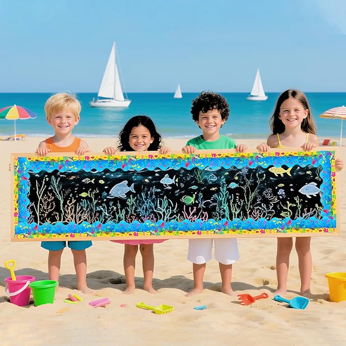 69Ft Ocean Bulletin Board Borders Summer Under The Sea Trimmer Stickers Fish