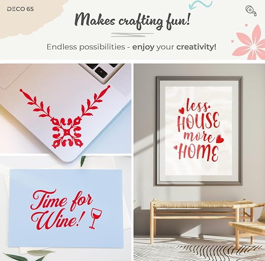 VViViD DECO65 Suede Red Permanent Adhesive Craft Vinyl