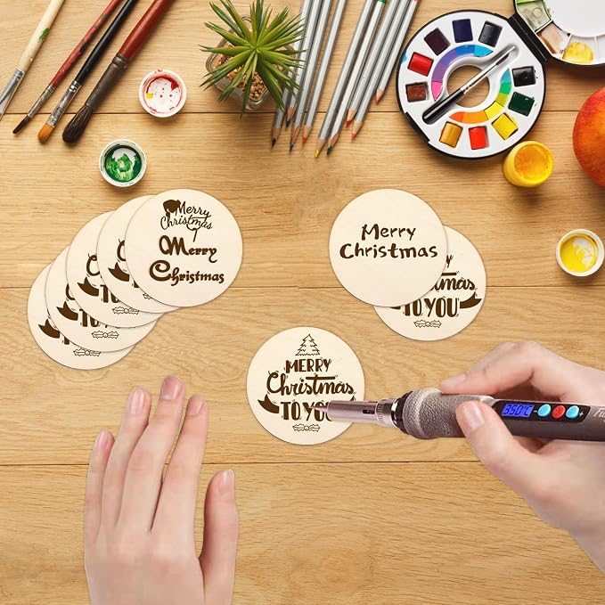 100 Pieces Unfinished Wood Circles