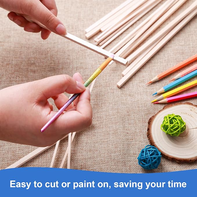 444Pcs Balsa Wood Sticks Variety Sizes Wood Strips Square Wooden Dowels Rod |