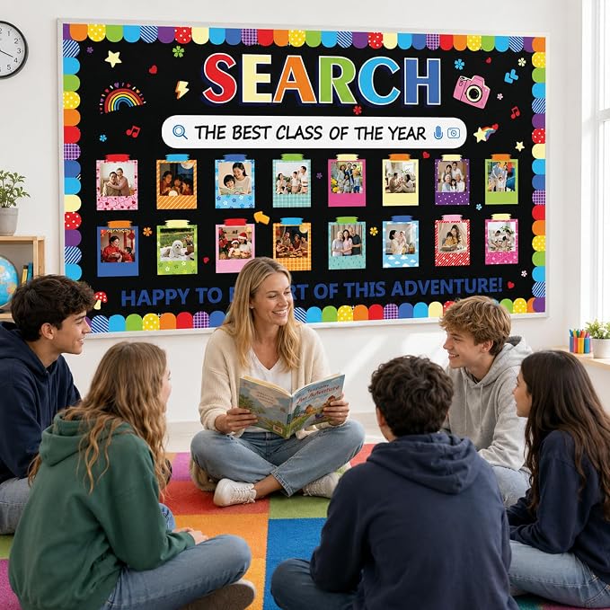 Photo Display Bulletin Board Kit Welcome Back to School Search Adventure