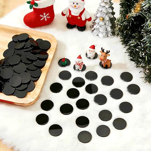 30Pcs 1 inch Black Acrylic Discs Acrylic Circle Blanks | 0.04inch Thick Round