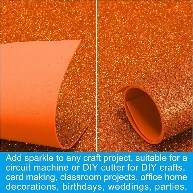 PATIKIL 20 Sheets 2mm Glitter Foam Sheet