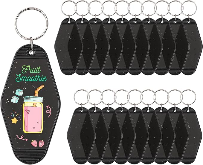 Yoption 20pcs Blank Motel Keychain Bulk
