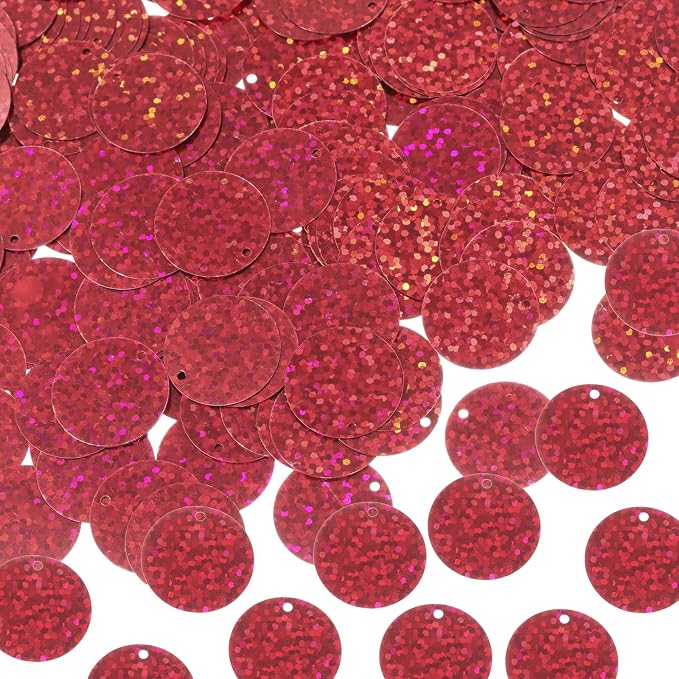 MECCANIXITY 700 Pcs Flat Round Sequins 15mm/0.6 Inch Loose Paillettes Craft