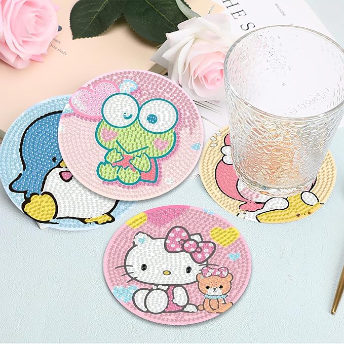 8Pcs Diamond Art Painting Coasters