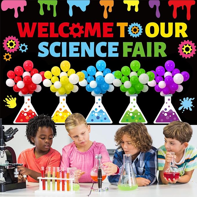 Science Bulletin Board Set 3D Balloon Welcome to Our Science Fair Board Craft