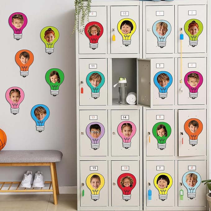 60PCS VBS 2026 Light Bulb Theme Cutouts Colorful Light Bulb Bulletin Board