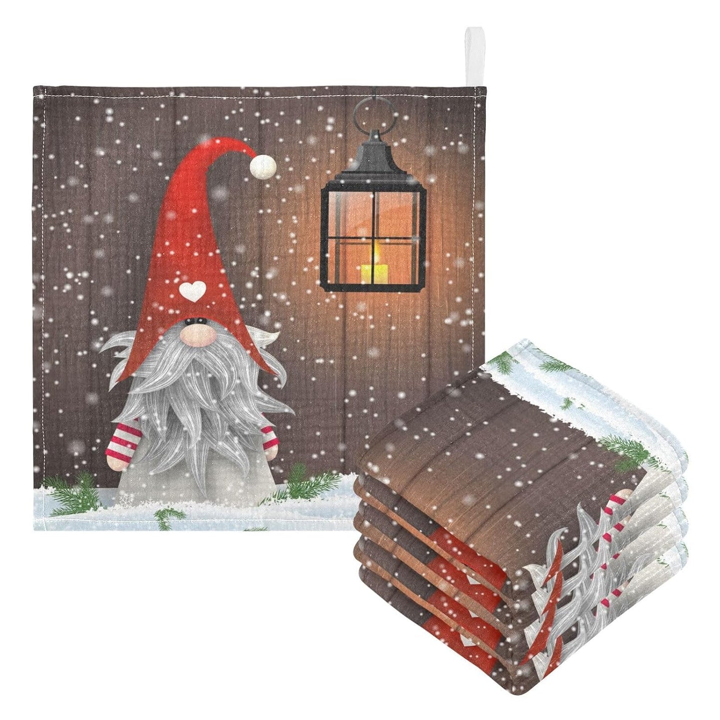 Folklore Elves Muslin Burp Cloths Baby Burp Cloths for Boys Girls Christmas Snowflake Baby Muslin Washcloths Baby Essentials for Newborn Soft Absorbent 12x12in,3 Pack