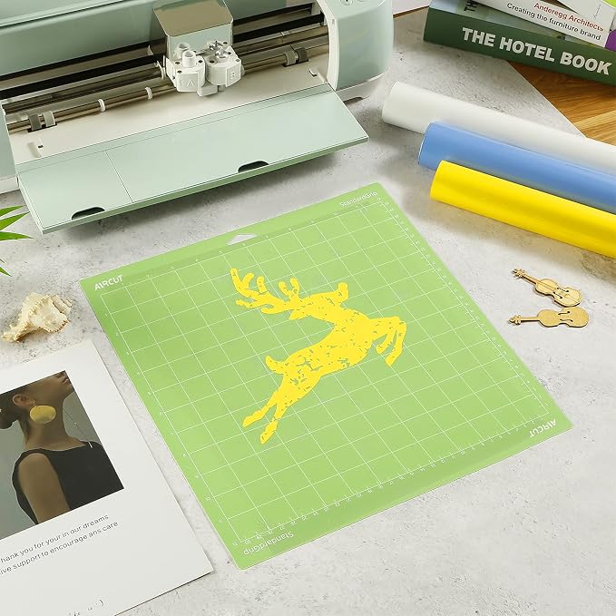 AIRCUT Cutting Mat for Cricut Maker and Explore Series, Standard Green Sticky
