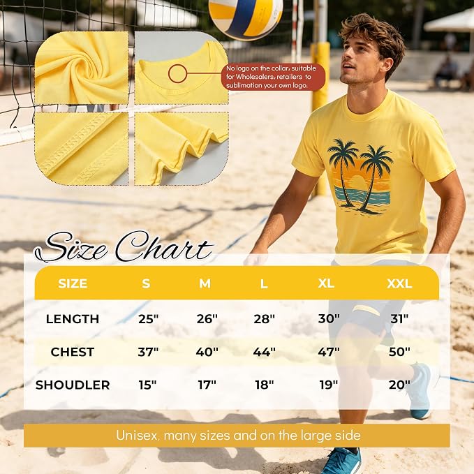 Joyclub 5 PCS Unisex Sublimation Blanks Bulk Polyester T Shirts