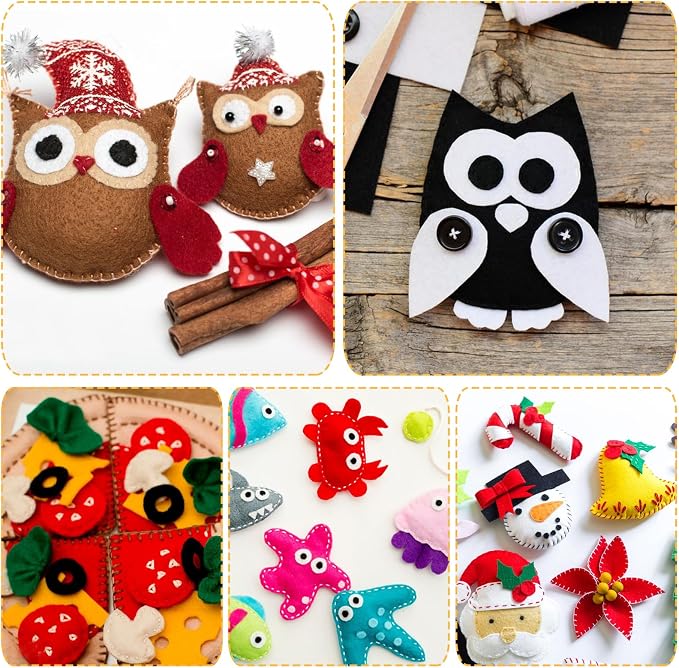 Felt Sheets for Crafts 9PCS 11.8 * 7.9in Wool Stiff Felt Sheets Soft Fabric
