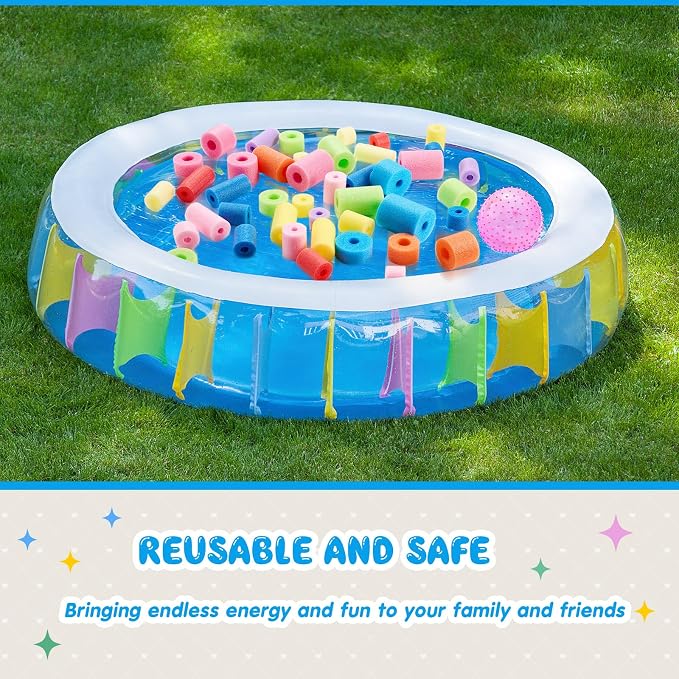 Frienda 30 Pcs Pool Noodles Bits Multicolor Craft Small Size Versatile Mixed