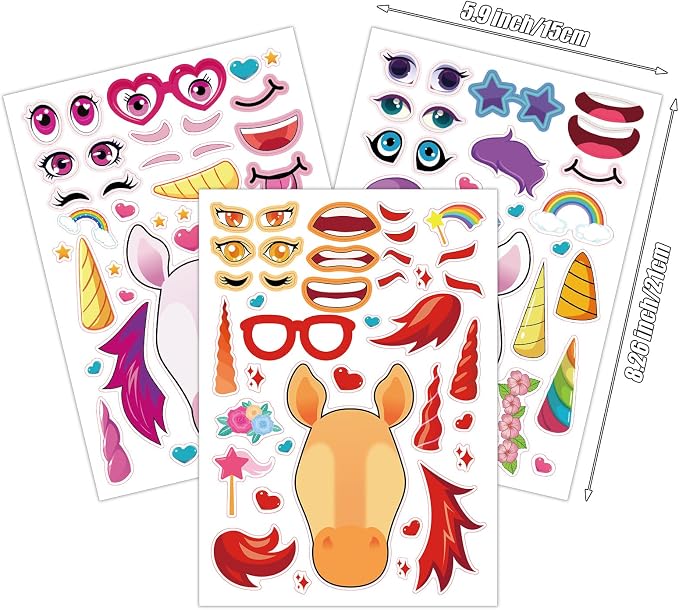 48 Sheets Create Unicorn of Dreams Stickers, Make Your Own Stickers