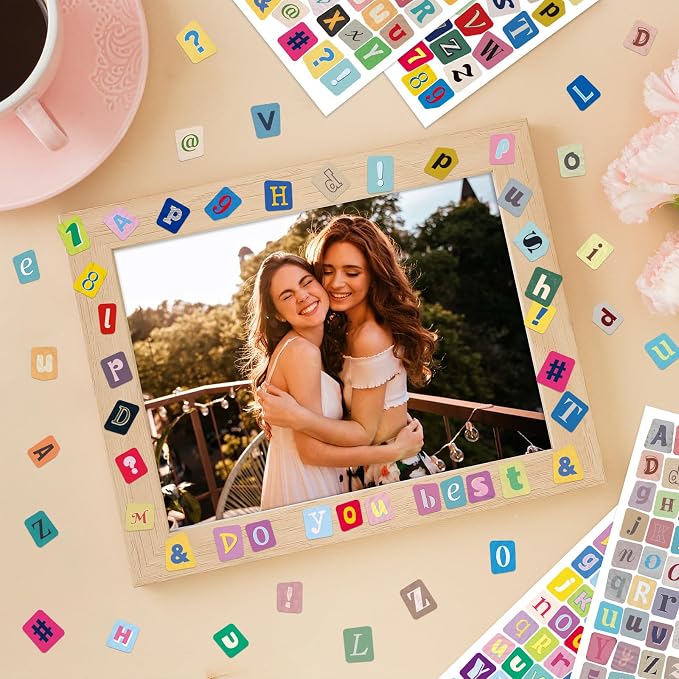 2760 PCS Letter Stickers for Scrapbooking, 40 Sheets Magazine Alphabet Stickers
