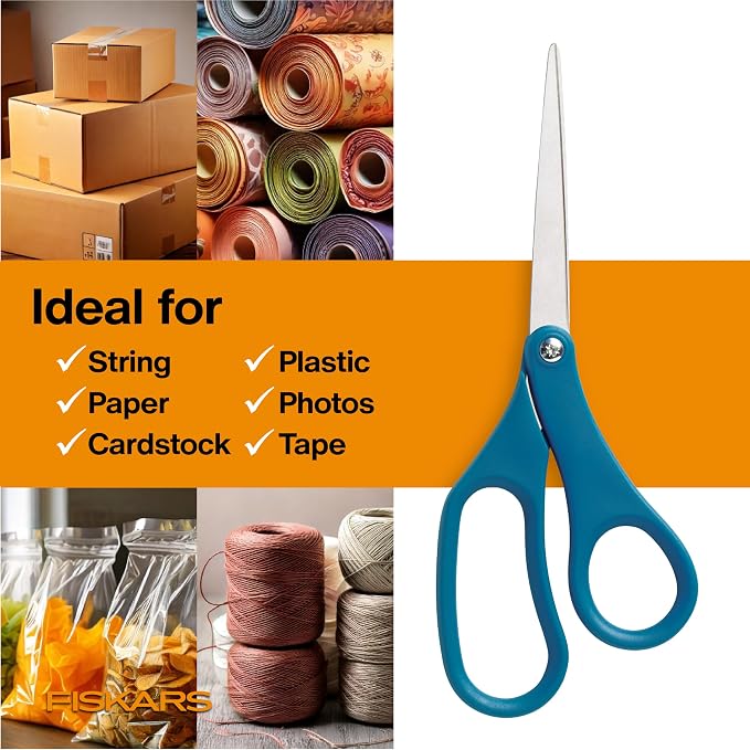 Fiskars 8" Stainless Steel All Purpose Scissors