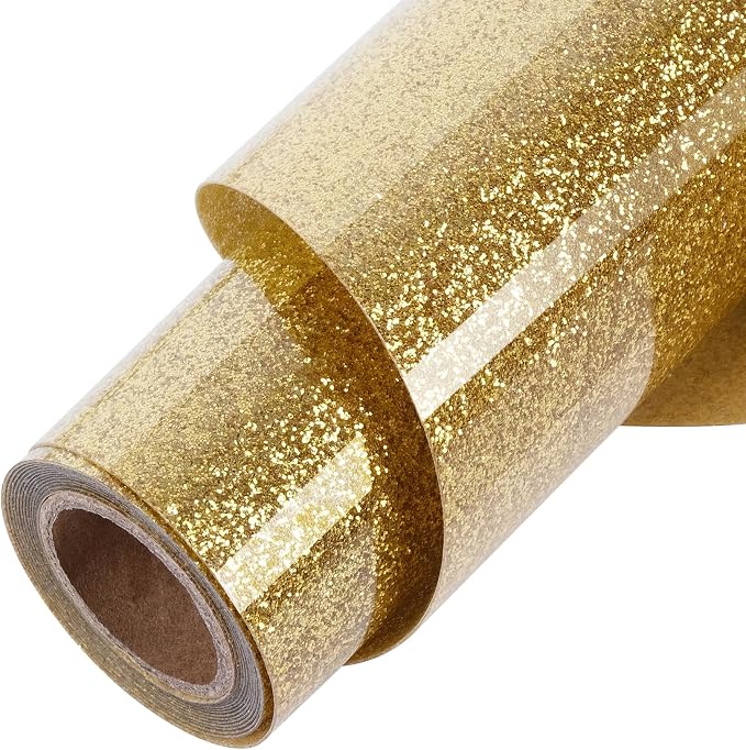 TORC Gold Glitter HTV Gold Heat Transfer Vinyl HTV Rolls