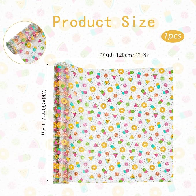 Printed TPU Jelly Faux Leather Fabric, 47.2 x 11.8 Inch Transparent Clear Jelly