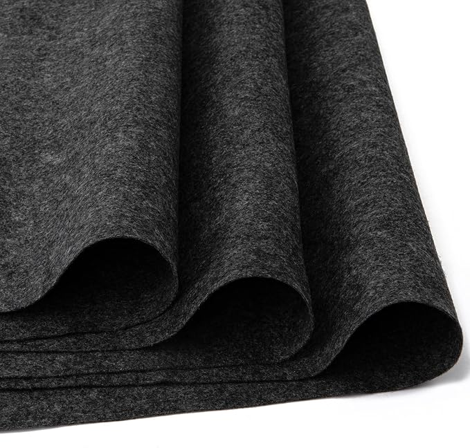 HaoFeijh Grey Felt Fabric 36" x 36", 1.4mm Thick Soft Felt Fabric Sheet