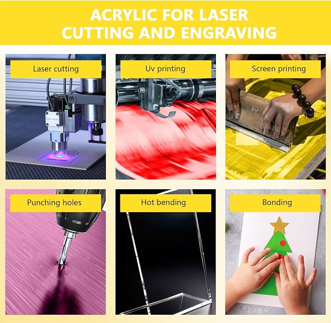 1/8 Thick Inch Acrylic Sheet for Laser Cutting, UV Printed Signs, Home Decor