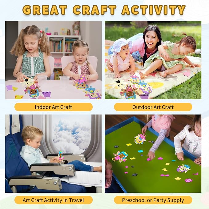 VKPI 4 Pieces EVA Foam Art Crafts Gift Kit, Creative Make Your Own Fairies