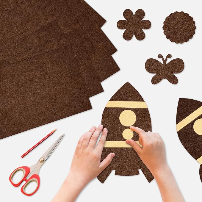 Morcheiong 50 Pcs Felt Fabric Soft Felt Fabric Sheet