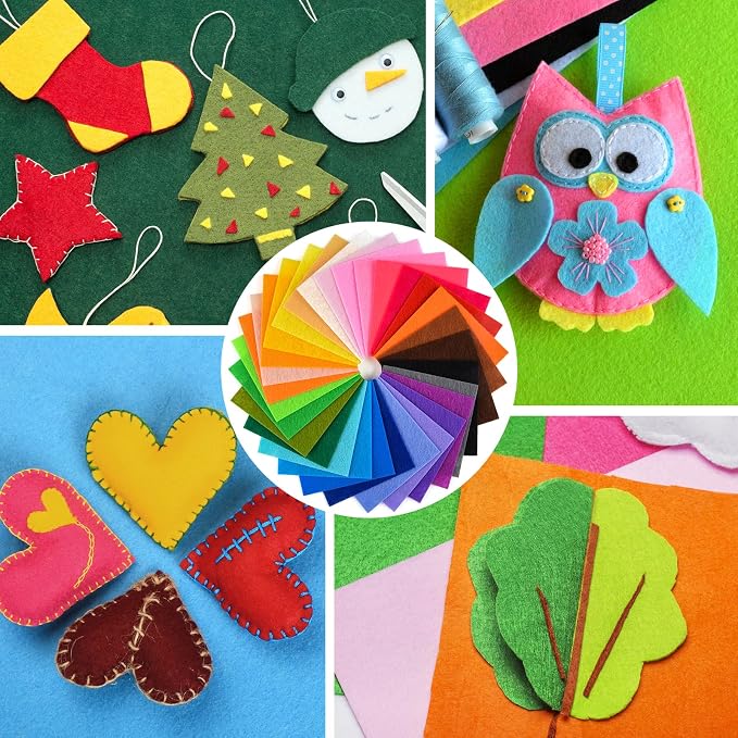 NEBURORA 80PCS Felt Fabric Sheets Craft Kit