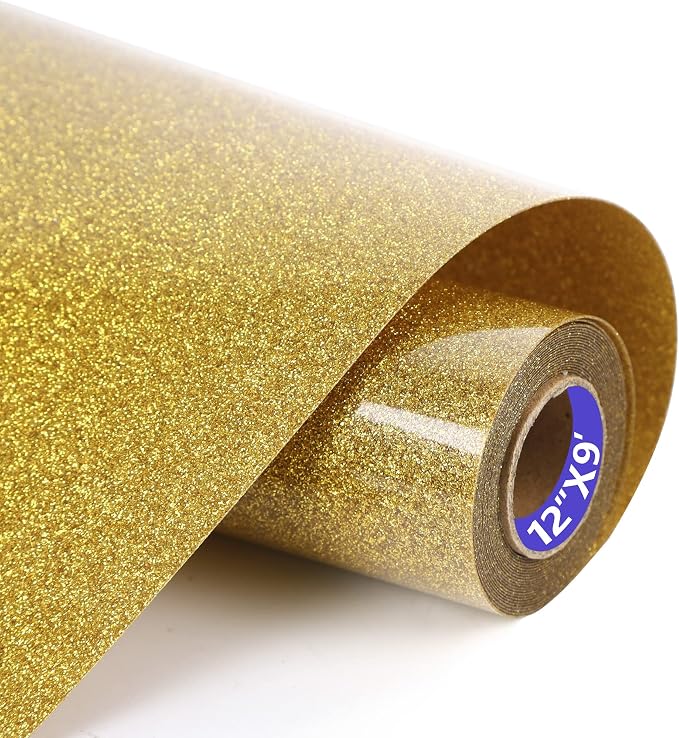 HTVVETUR Glitter HTV Vinyl Rolls Heat Transfer Vinyl