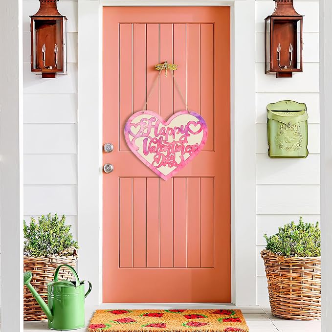Large Size 12" Wooden Heart Ornaments to Paint, Valentine's Day DIY Blank