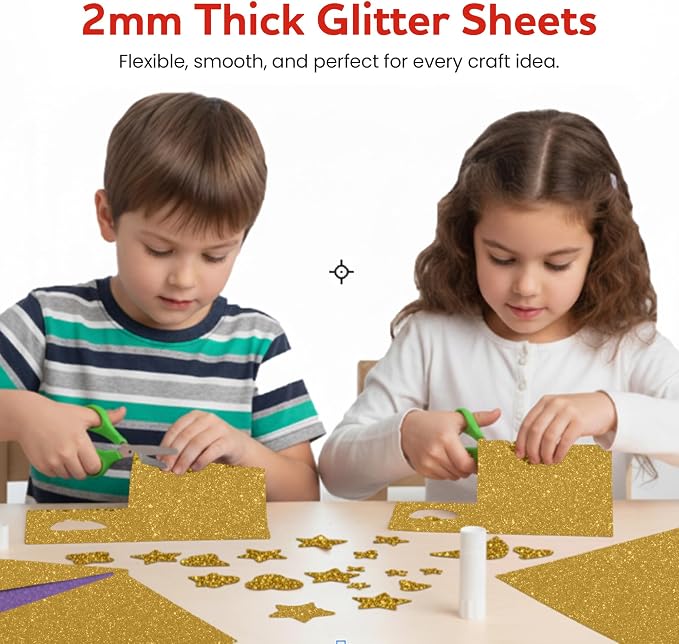Self-Adhesive Glitter EVA Foam Sheets