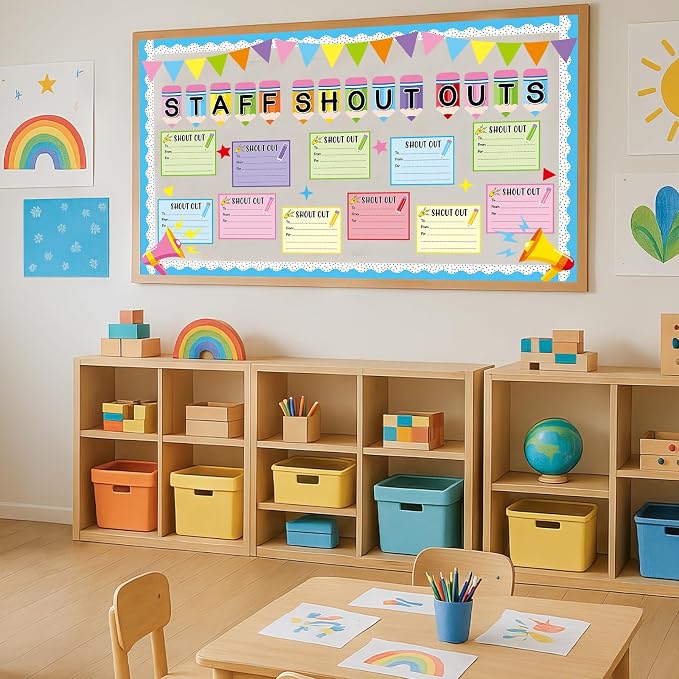 Pencil Theme Staff Shout Outs Bulletin Board Decorations Colorful Back to