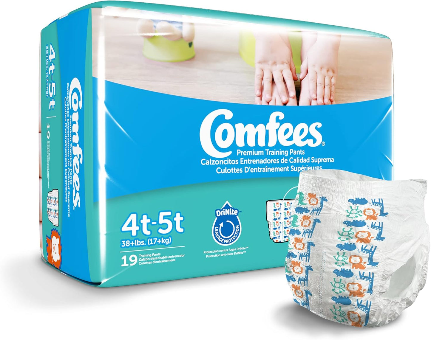 Comfees Boy Training Pants - Size 4T-5T, 19 Count (Pack of 6)