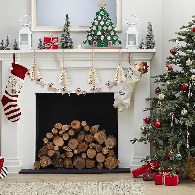 COCHIE DIY 3D Christmas Tree Wood Crafts to Paint, Paintable Unfinished Wooden