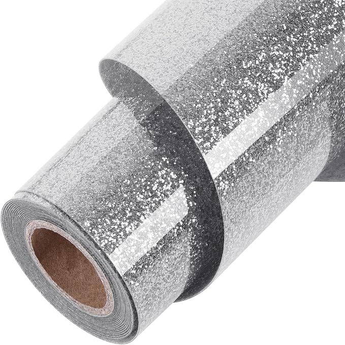 TORC Silver Glitter HTV Silver Heat Transfer Vinyl HTV Rolls
