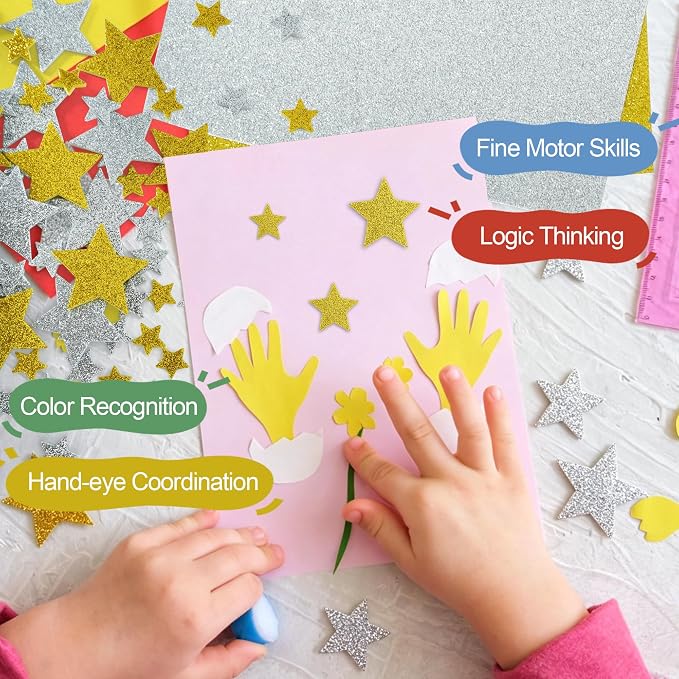 BEISHIDA 1020 PCS Glitter Foam Stickers