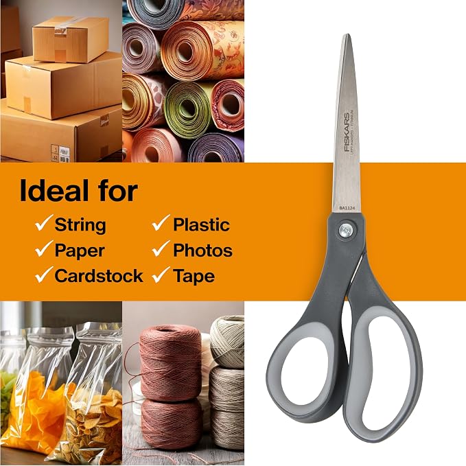 Fiskars 8" Left-Handed Titanium All Purpose Scissors