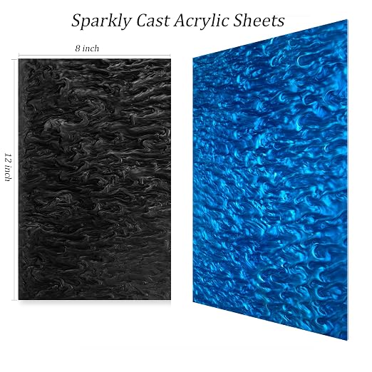 TOEPODO Pearlescent Ripple Cast Acrylic Sheets 1/8inch Thick Marble Acrylic