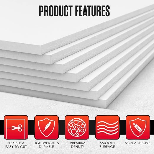 Foam Sheets for Crafts, EVA Foam, EVA Craft Sheets, 20 Pack, 9 x 12 Inch |