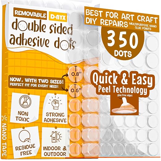 Double Sided Tape Adhesive Dots Stickers 280, 550 or 700 Pack Removable Putty